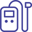 Hearing Testing Equipment icon 2D purple hearing instrument used for testing